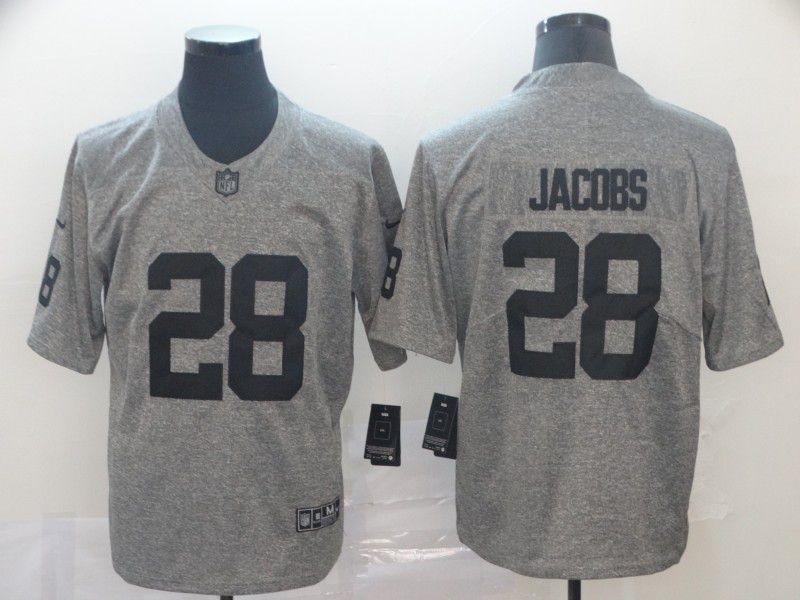 Men Oakland Raiders #28 Jacobs Gray Nike Vapor Untouchable Stitched Gridiron Limited NFL Jerseys